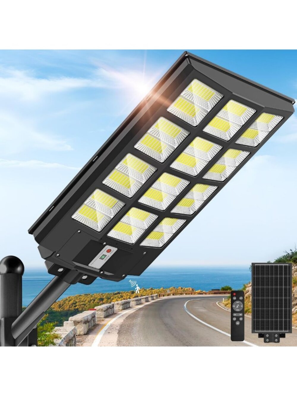 Bright IP66 Waterproof Solar Street Light for Outdoor Garden & Pathway Lighting